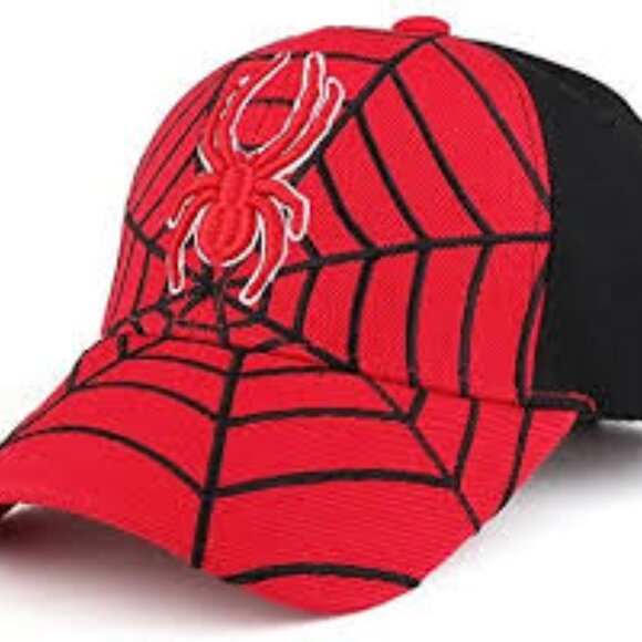 COPY - Red Spider Web Embroidered Baseball Cap – Bold Gothic Streetwear Hat - Picture 2 of 2